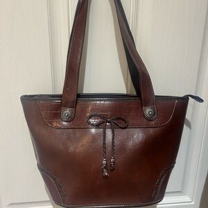 Coldwater Creek Rich Brown Tote Bag
